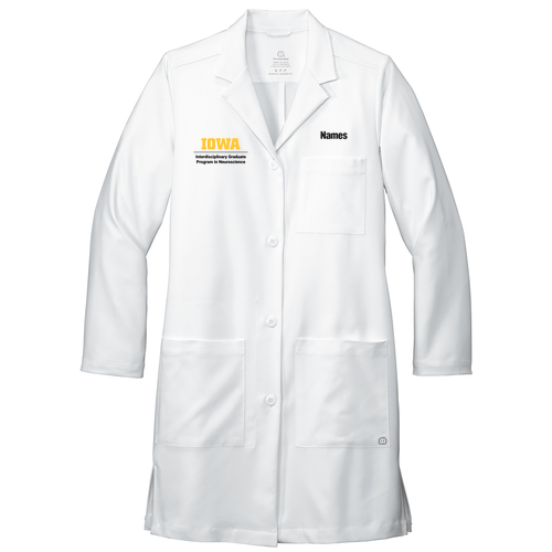 Neuroscience Wonderwink Women's Long Lab Coat -- White