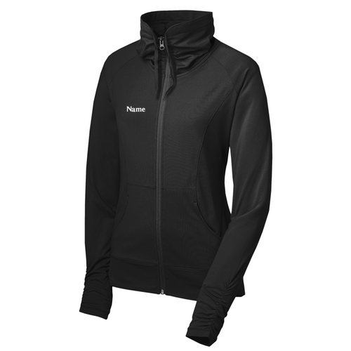 Ladies Sport Tek Sport Wick Stretch Full Zip Jacket -- Black