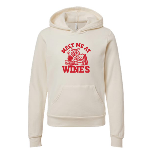 Youth Bella Canvas Soft Sponge Fleece Hooded Sweatshirt -- Natural