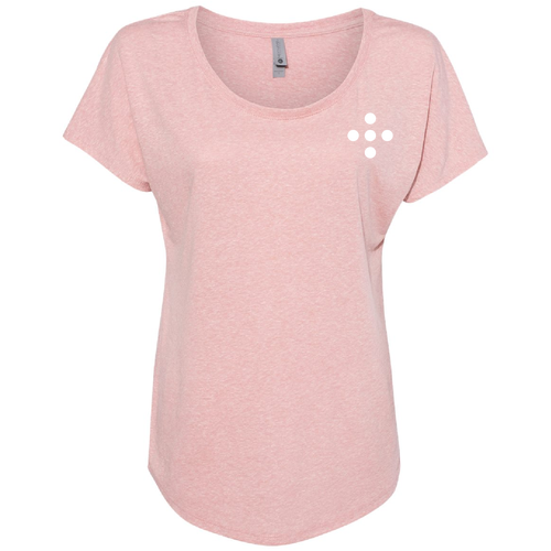 Next Level Slim Fit Apparel Tri-Blend Dolman T-Shirt screen print Desert Pink