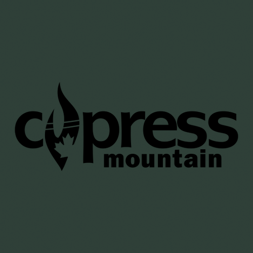 Cypress Mountain Logo 1 Black Ink -- Short Sleeve Forest Green