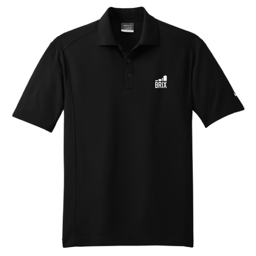 Nike Golf Dri Fit Classic Sport Shirt -- Black w/ White Print