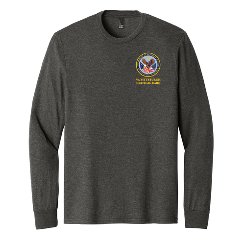 District Made Perfect Tri Long Sleeve Crew Tee -- Heathered Charcoal