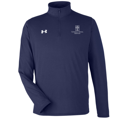Under Armour Men's Team Tech Quarter-Zip -- Midnight Navy / White