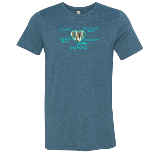 Survivor Tee -- Heather Deep Teal