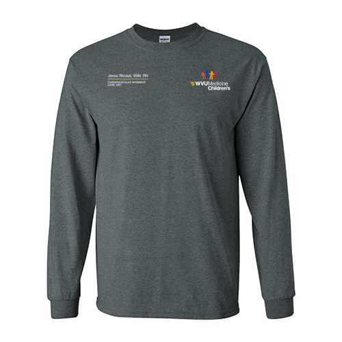 Gildan Ultra Cotton Longsleeve Basic T-Shirt -- Dark Heather