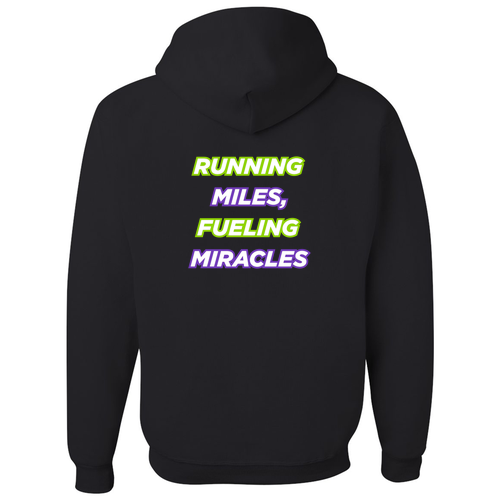 Runner Jerzees 8 oz 50/50 Nublend Adult Hooded Sweatshirt -- Black