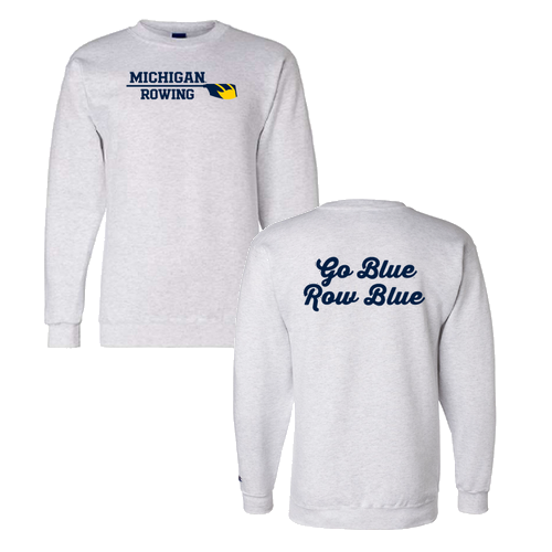Champion Powerblend Crewneck Sweatshirt -- Silver Grey SCREENPRINT