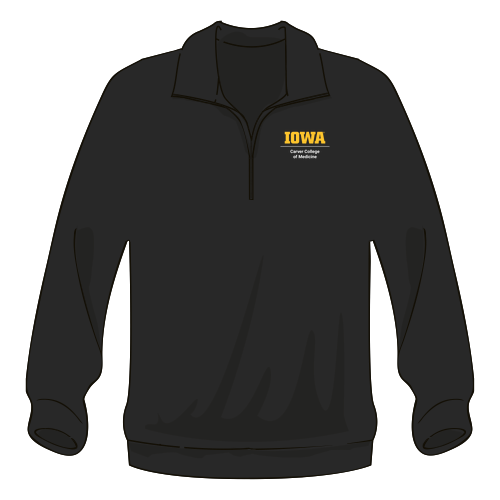 Embroidered Sport Tek Quarter Zip Sweatshirt -- Black