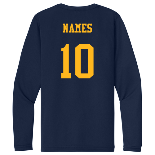 A4 Youth Cooling Performance Long Sleeve Tee -- Navy