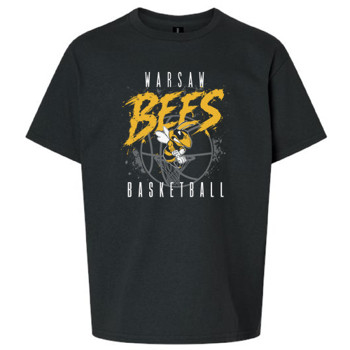 Warsaw Bees Gildan Ultra Cotton Youth T-Shirt -- Black