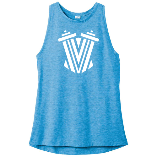 Victress Tri-Blend Wicking Tank -- Pond Blue Heather