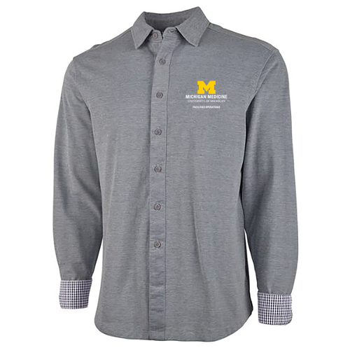 Men/Unisex Charles River Naugatuck Shirt -- Grey Chambray, $47