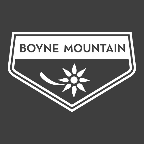 Boyne Mountain Logo 2 White Ink -- Long Sleeve Heavy Metal