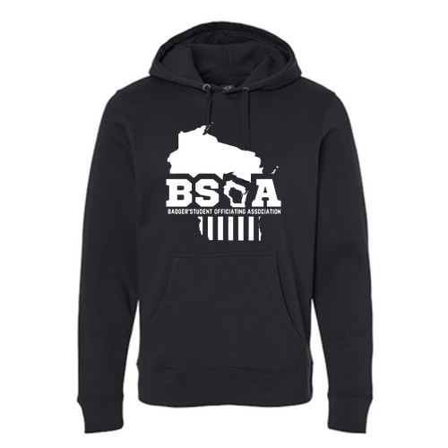 J America Unisex BTB Fleece Hooded Sweatshirt -- Black