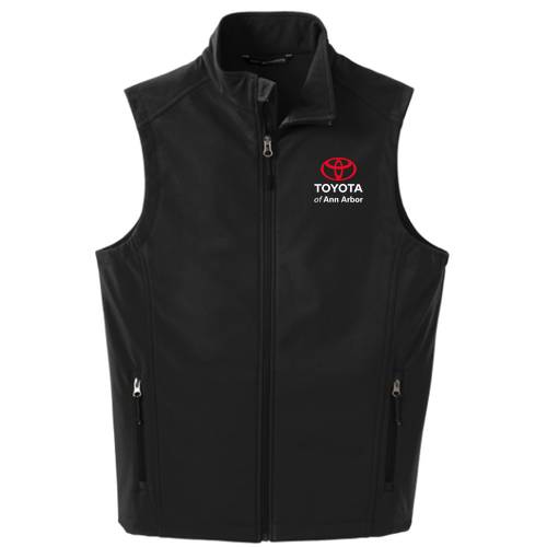 Port Authority Core Soft Shell Vest -- Black, Toyota Logo