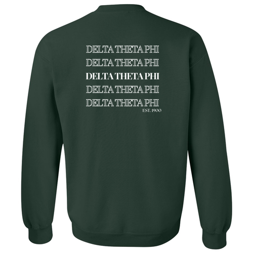 Delta Theta Phi Heavy Blend Crew Neck Sweatshirt -- Front & Back Print