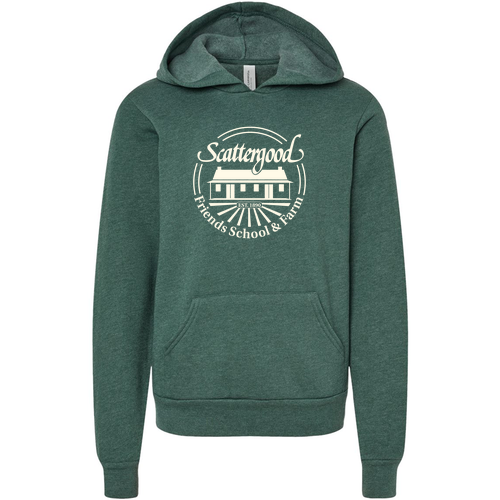 BELLA + CANVAS Sponge Fleece Hoodie -- Heather Forest