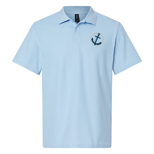 Gildan Adult Softstyle Pique Polo -- Light Blue