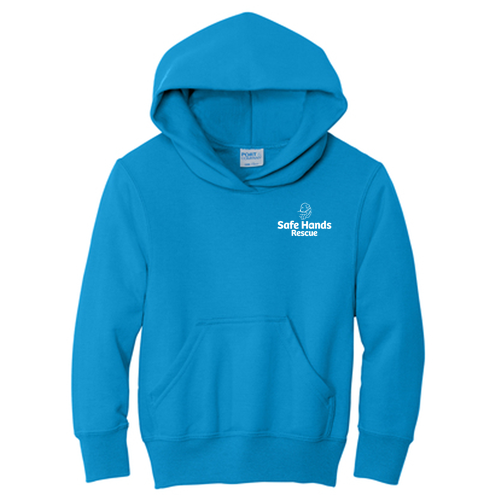 Port and Company Youth Pullover Hooded Sweatshirt -- Sapphire