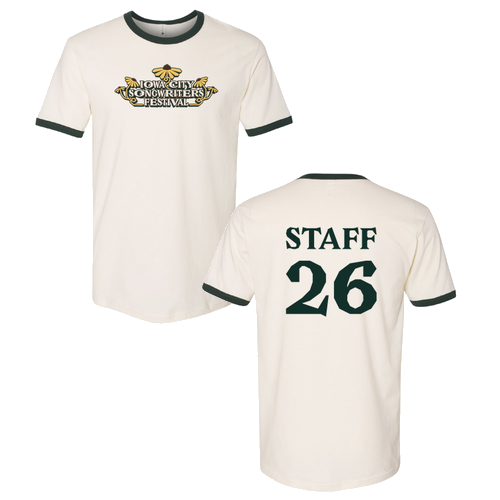 STAFF Next Level Unisex Fine Jersey Ringer Tee -- Natural / Forest