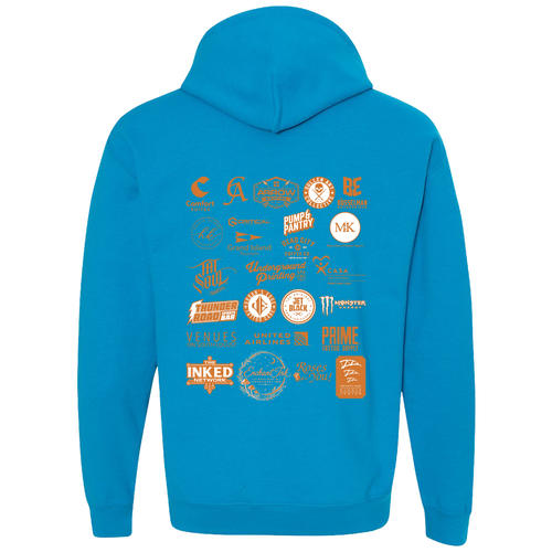 Sunset Adult Hooded Sweatshirt -- Sapphire