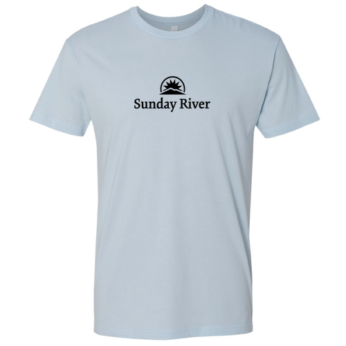 Sunday River Logo 1 Black Ink -- Short Sleeve Light Blue