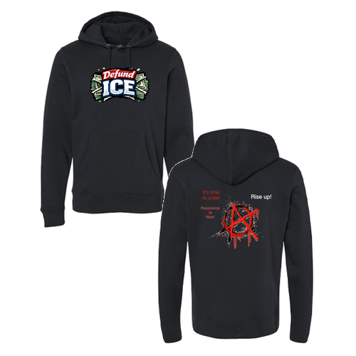 J America Unisex BTB Fleece Hooded Sweatshirt -- Black