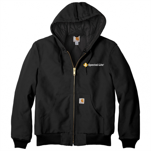 Carhartt Quilted-Flannel-Lined Duck Active Jacket -- Black