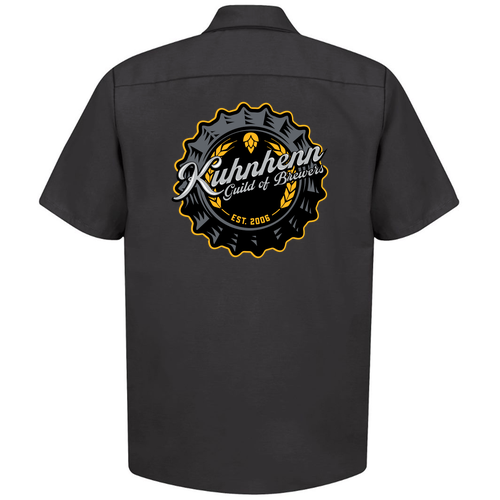Red Kap Industrial Short Sleeve Work Shirt -- Black