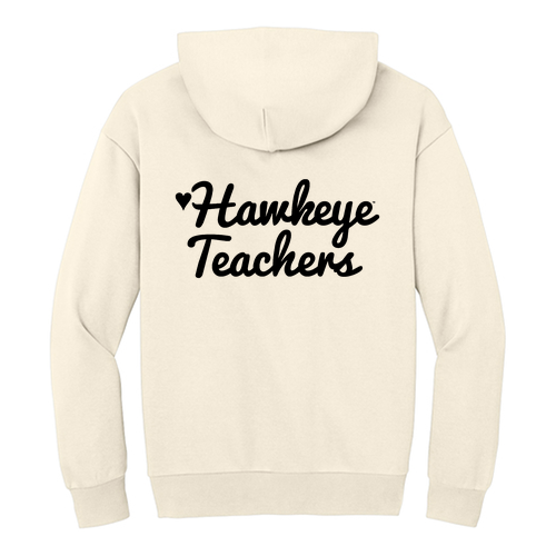 Hawkeye Teacher District V.I.T. Heavyweight Fleece Hoodie -- Griege