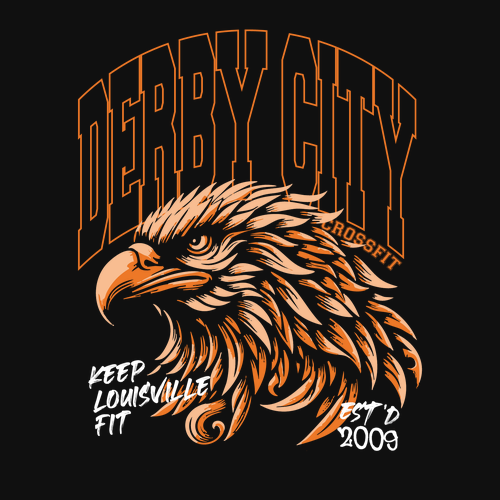 Derby City Eagle Maxweight Tee -- Pitch Black