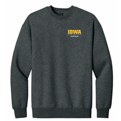 District V.I.T. Heavyweight Fleece Crew -- Heathered Charcoal