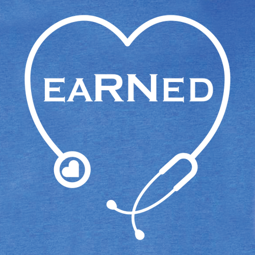 "Earned" Bella+Canvas Unisex Heather Cvc Long Sleeve Tee- Heathers -- Heather True Royal
