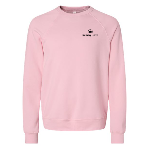 Sunday River Logo 2 Black Ink -- Crewneck Sweatshirt Pink