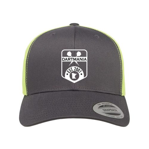 Yupoong Retro Trucker -- Charcoal / Neon Green