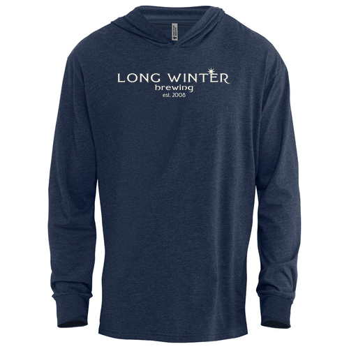 Next Level Apparel CVC Long Sleeve Hoodie -- Midnight Navy