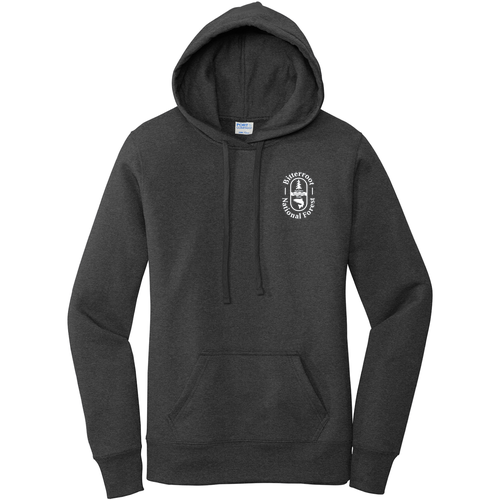 Port and Company Ladies Core Fleece Pullover Hooded Sweatshirt -- Dark Heather Grey