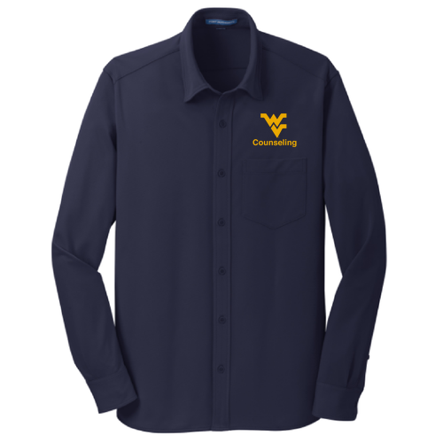 Port AuthorityÂ® Dimension Knit Dress Shirt -- Dark Navy