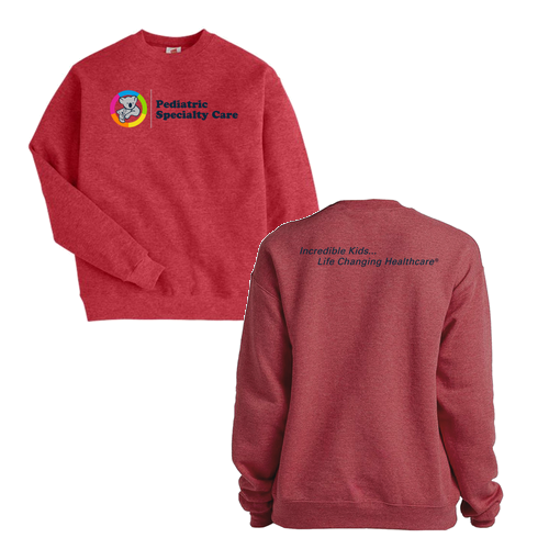 Crewneck Sweatshirt (w/ Back Print) -- Heather Red