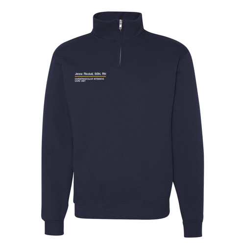 Jerzees 9.3 Oz 50/50 Nublend Quarter Zip Sweatshirt Adult -- J Navy
