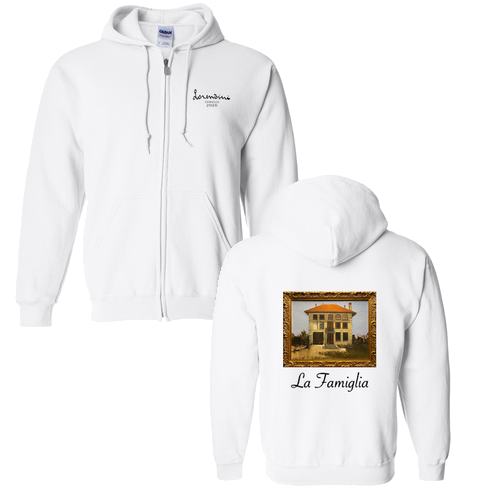Gildan Full Zip Hooded Sweatshirt -- White