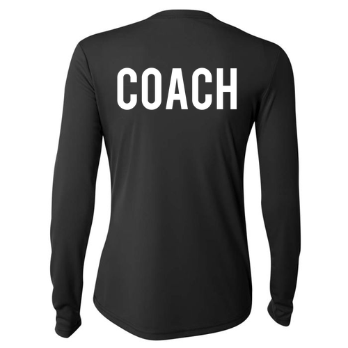 Coach's Womens Long Sleeve Cooling Performance Crew -- Black