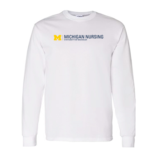 Mens/Unisex Gildan Heavy Cotton Longsleeve Basic T-Shirt -- White