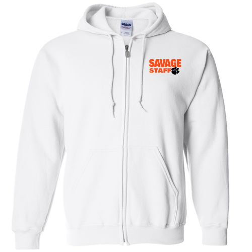 Gildan Full Zip Hooded Sweatshirt -- White