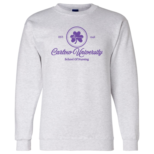 Champion Nursing Crewneck Sweatshirt -- Silver Grey