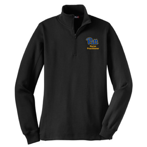 Sport Tek Ladies Quarter Zip Sweatshirt -- Black