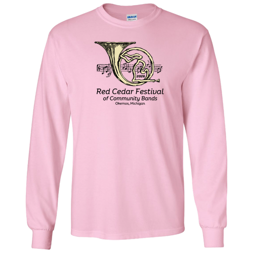 Gildan Ultra Cotton Longsleeve Basic T-Shirt -- Light Pink