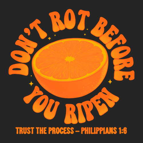 Don't Rot Before You Ripen Hooded Sweatshirt -- Black