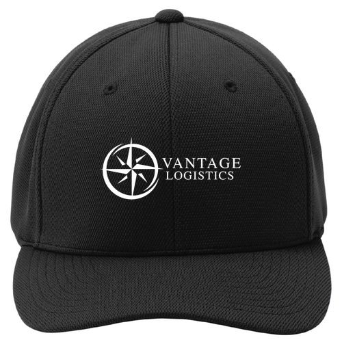 Sport-Tek Flexfit Cool & Dry Poly Block Mesh Hat -- Black